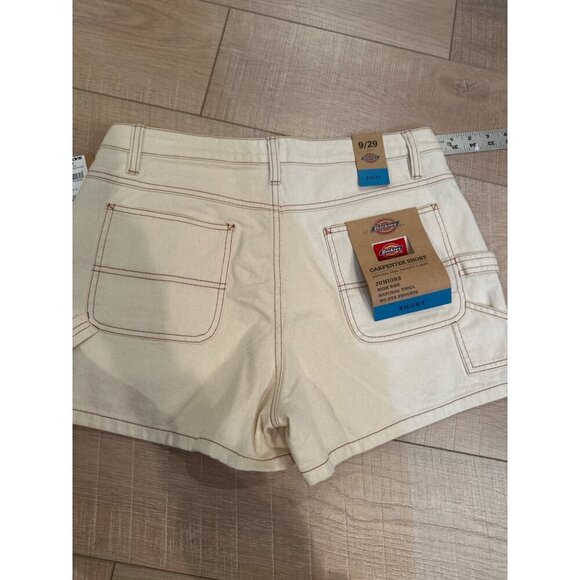 Dickies Juniors Natural Canvas High-Waisted Shorts New 9 / 29 - Picture 8 of 9